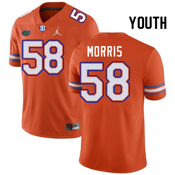 Youth #58 Andre Morris Florida Gators College Football Jerseys Stitched-Orange